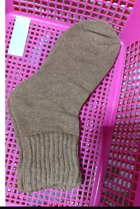 Ins Knitted Socks Winter Warm Thickened Solid Loop Socks High Ribbed Sweat-absorbent Floor Sock